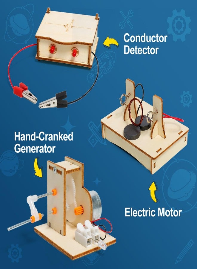 ADUSRIZ STEM Science Kits for Kids Ages 8-12, Wood Arts and Craft Kits for Boys 6-8, Wooden 3D Puzzles, STEM Toys for Boys Girls Age 8-12 5-7 8 10 12 13 14 Gift Idea. - Image 2